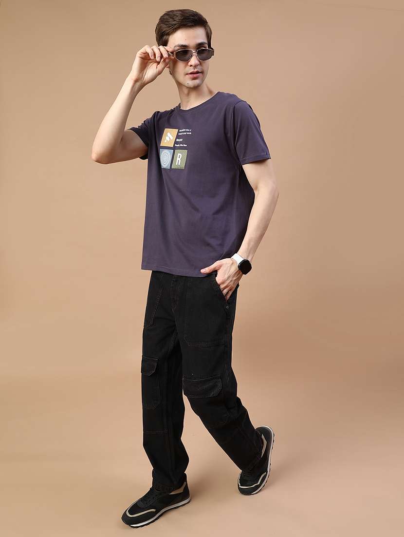 men chest print short sleeve regular fit t-shirt - 21989469 -  Standard Image - 3
