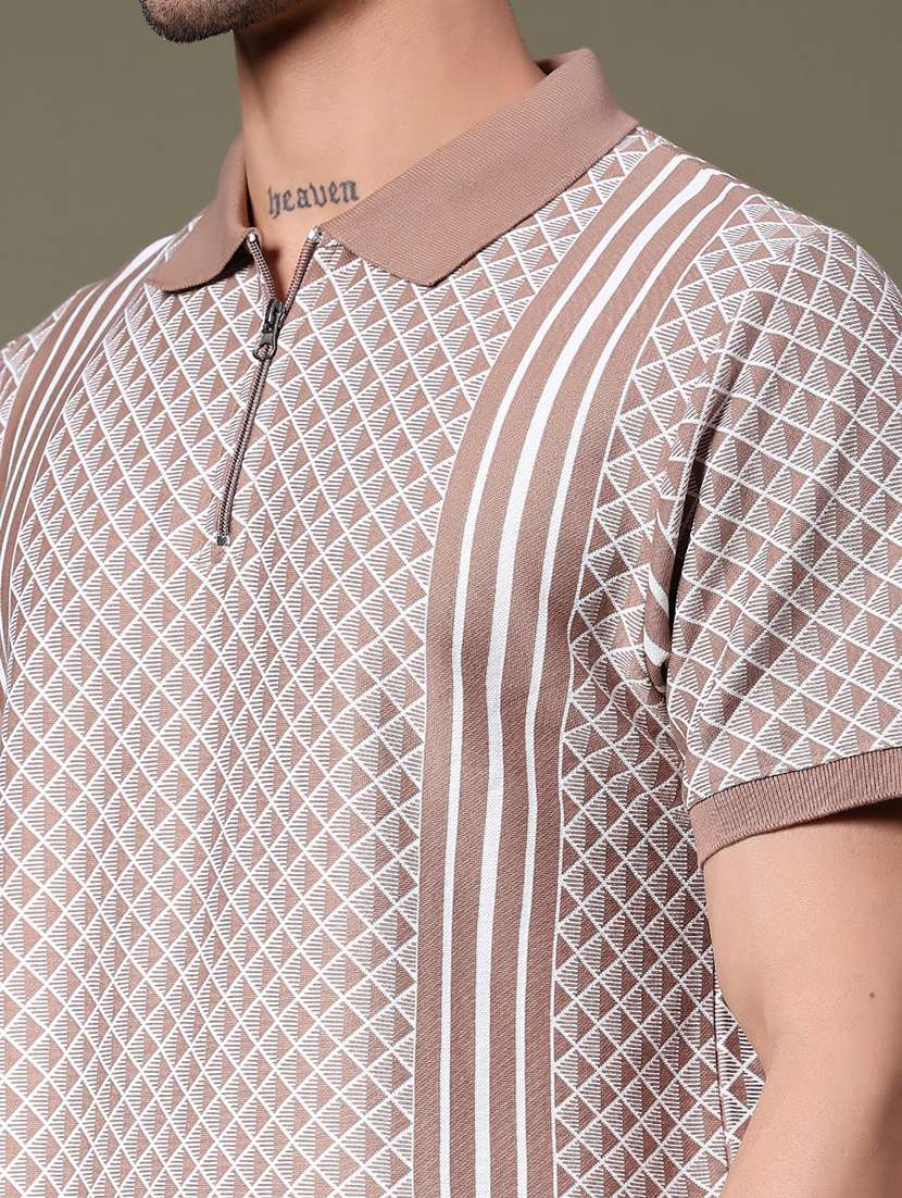 men printed short sleeve regular fit polo t-shirt - 21989474 -  Standard Image - 3