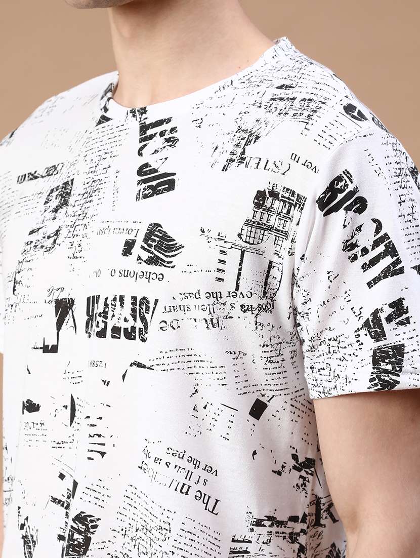 men printed short sleeve regular fit t-shirt - 21989478 -  Standard Image - 3