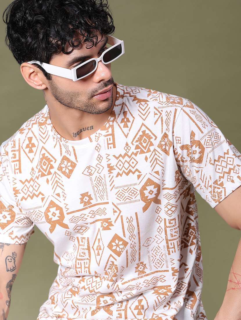 men printed short sleeve regular fit t-shirt
