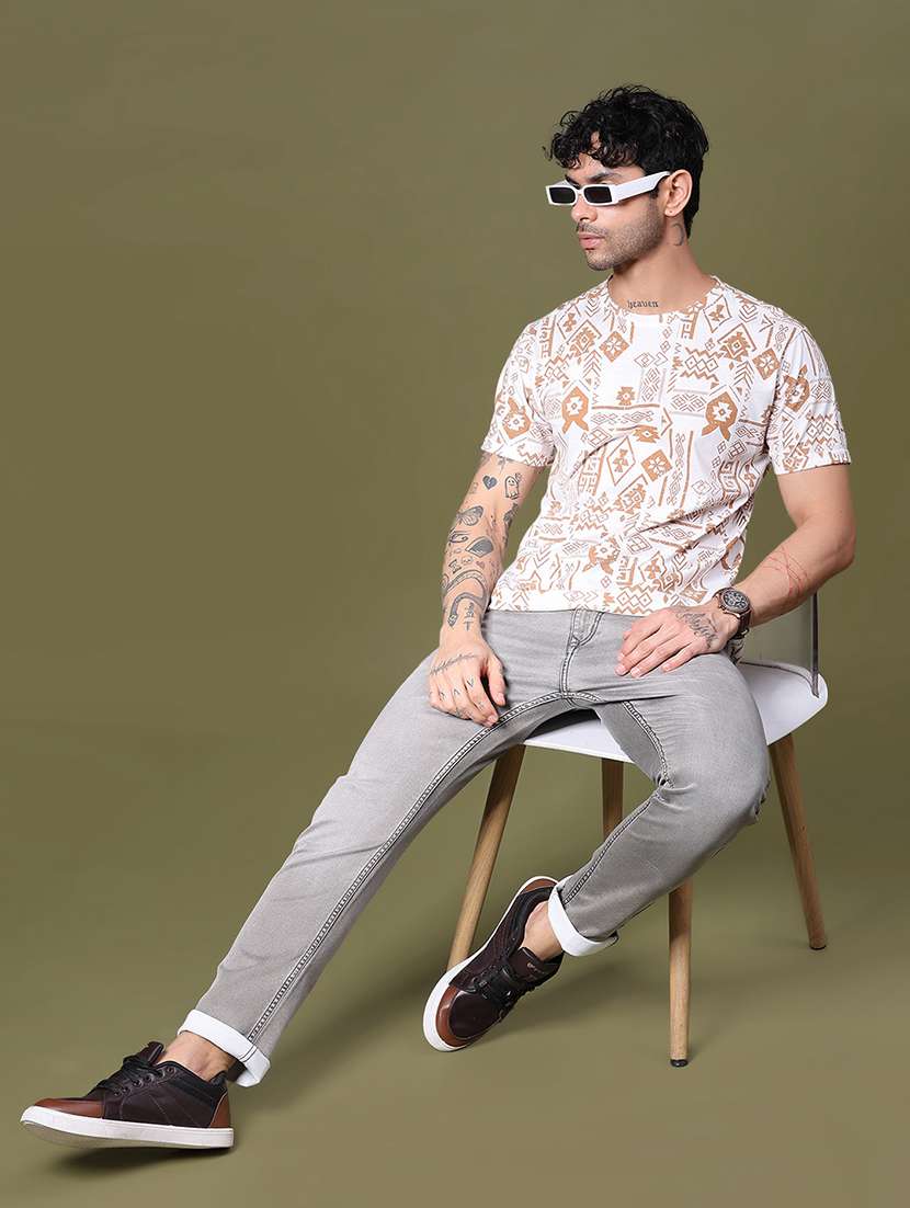 men printed short sleeve regular fit t-shirt - 21989479 -  Standard Image - 3