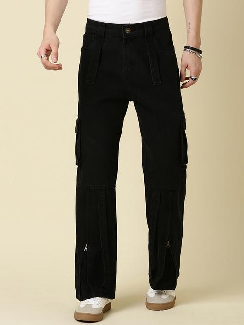 black denim cargos - 21989510 - Standard Image - 0