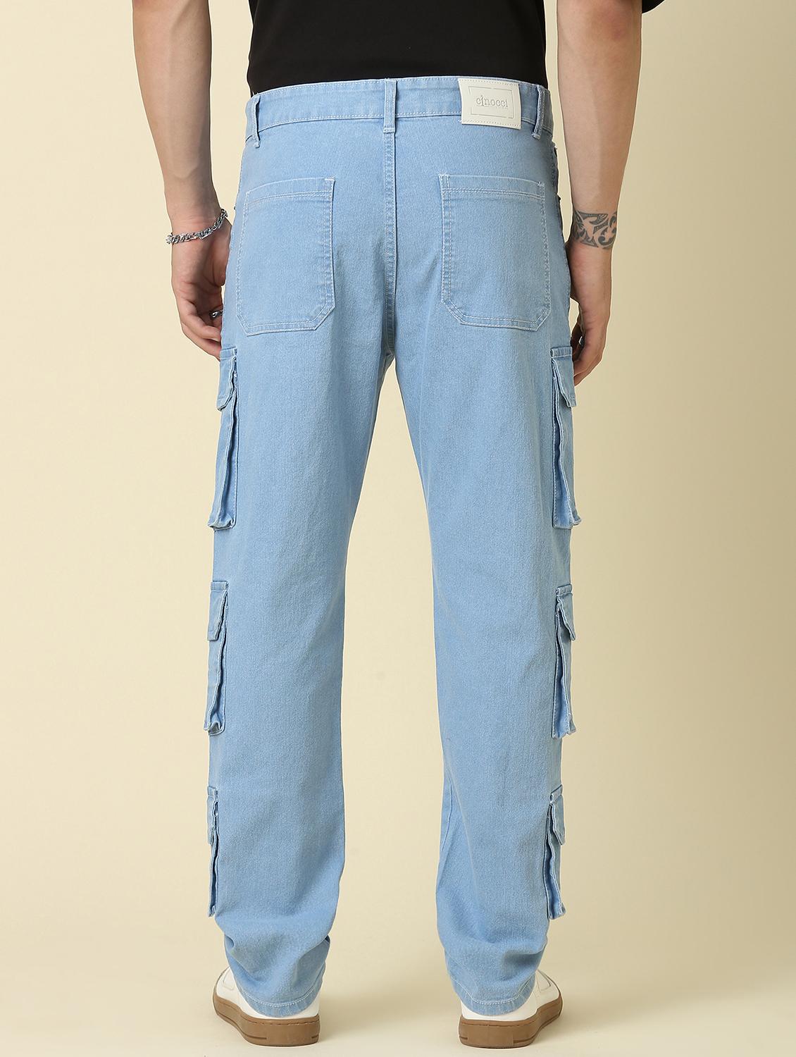 blue denim cargos - 21989512 - Standard Image - 3
