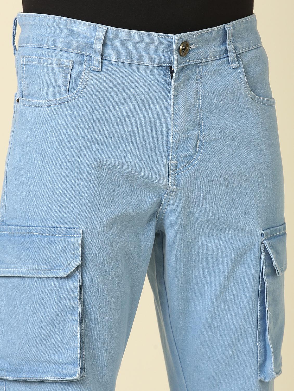 blue denim cargos - 21989512 - Standard Image - 5