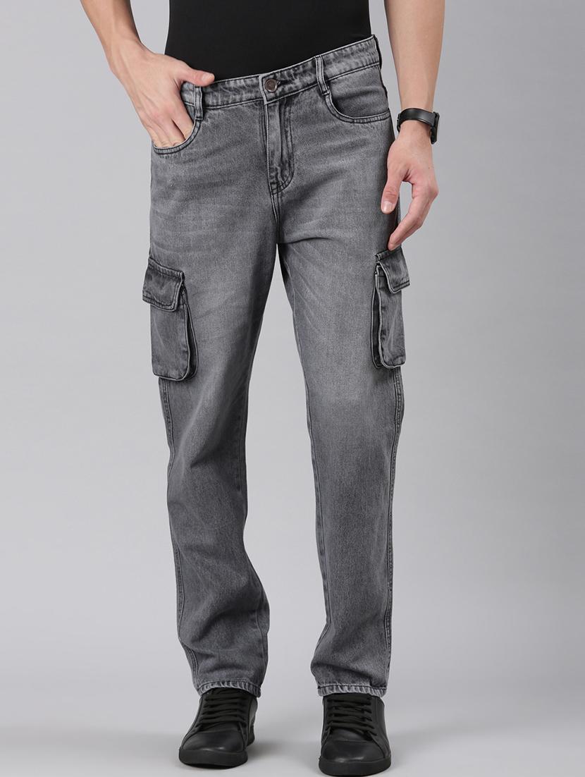 grey denim cargos