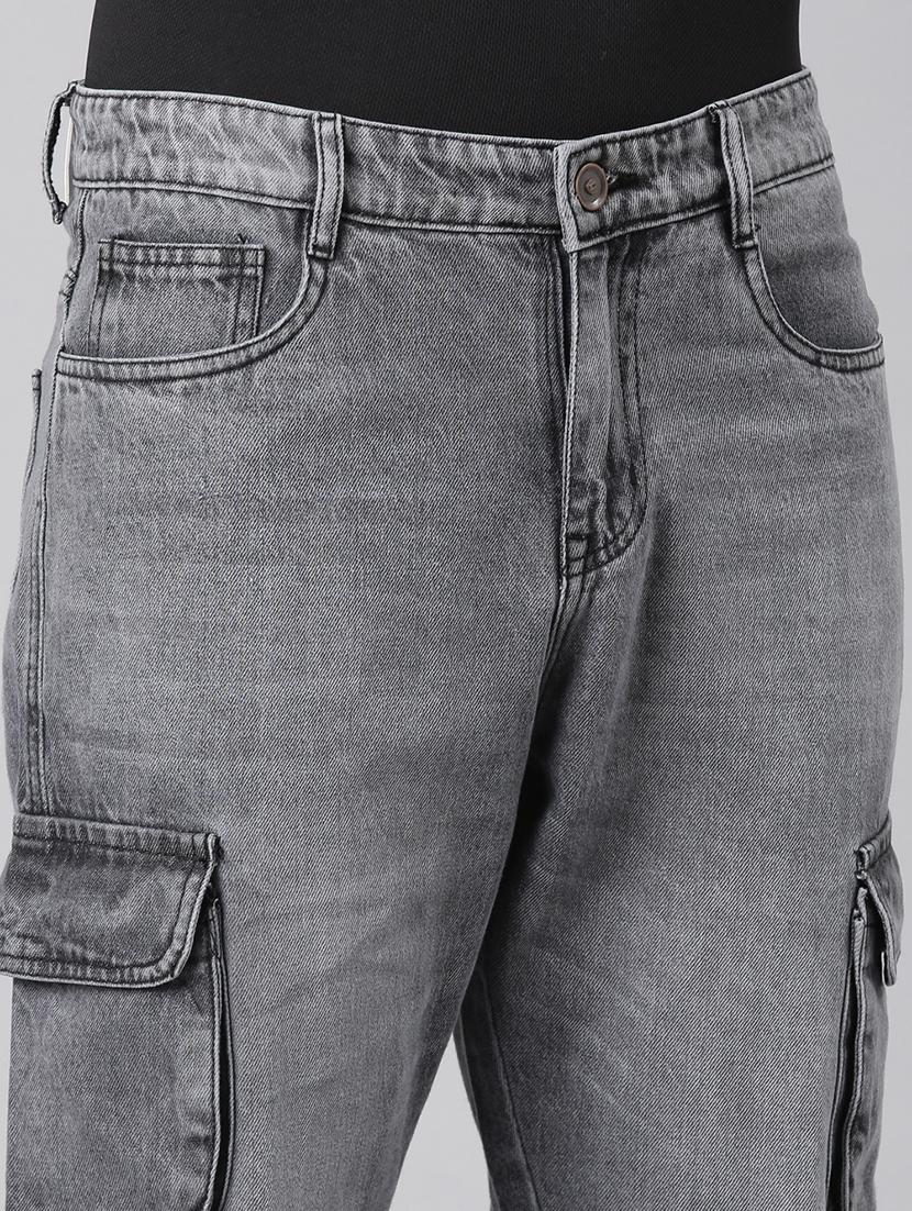 grey denim cargos - 21989516 - Standard Image - 5