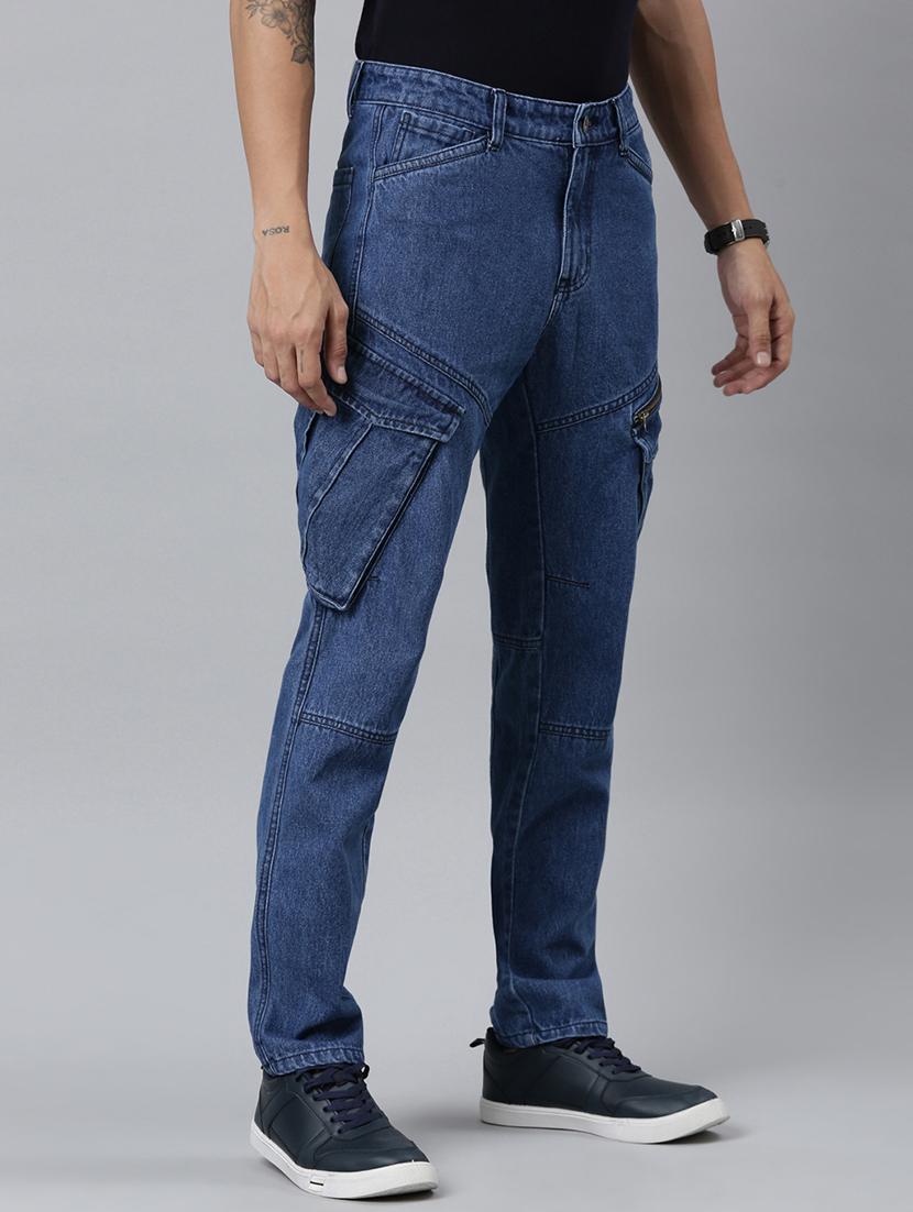 blue denim cargos - 21989521 - Standard Image - 3