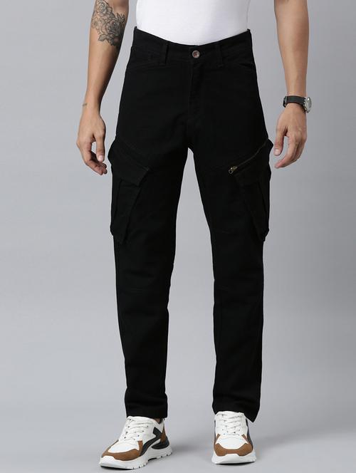 black denim cargos - 21989523 - Standard Image - 0