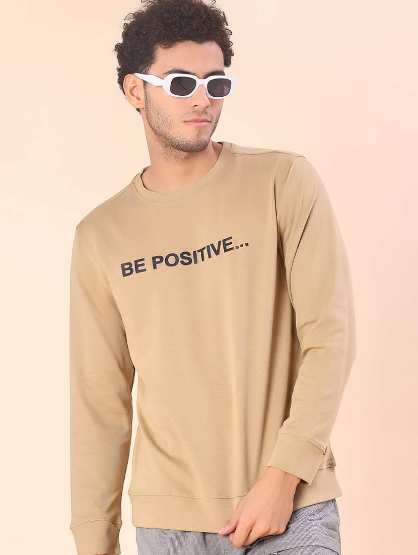 men chest print long sleeve regular fit sweatshirt - 21989541 -  Zoom Image - 0