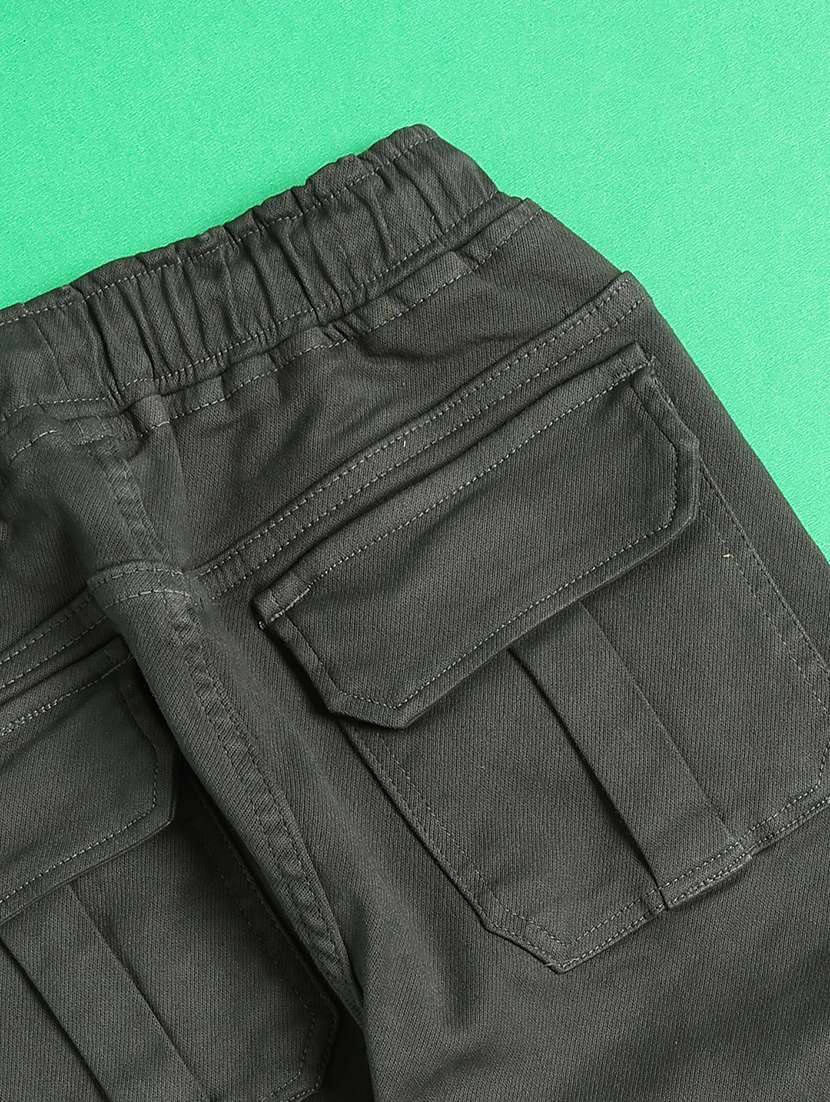boys solid mid rise cargo pant - 21989619 -  Standard Image - 3