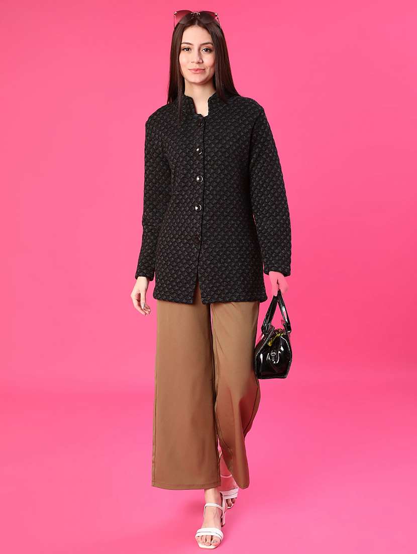 women self design long sleeve cardigan - 21989643 - Standard Image - 5