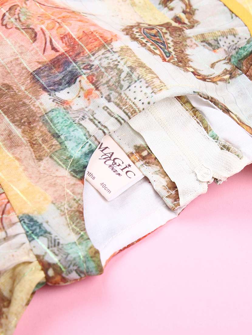 girls paisley printed round neck frock - 21989707 -  Standard Image - 3