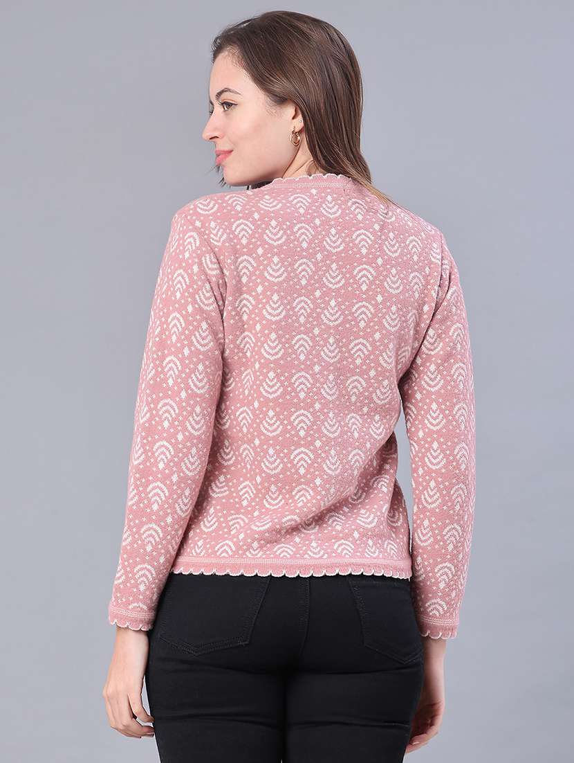 women self design long sleeve cardigan - 21989711 -  Standard Image - 3