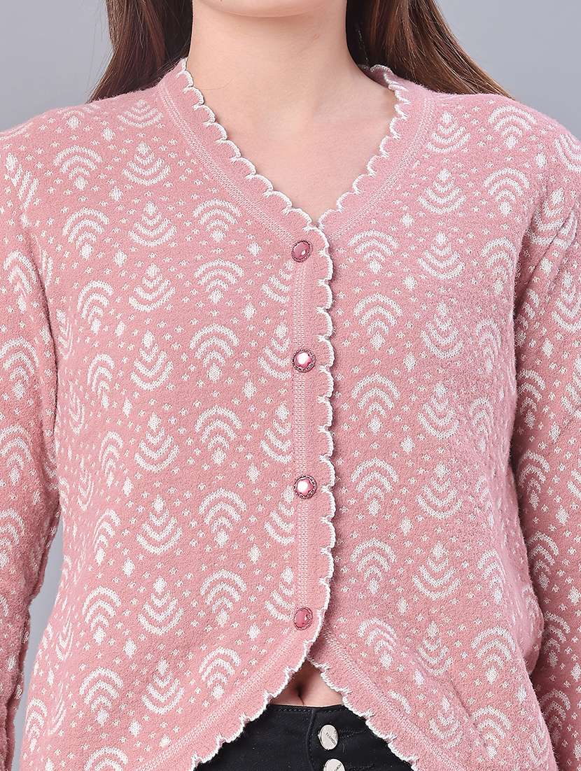 women self design long sleeve cardigan - 21989711 -  Standard Image - 5