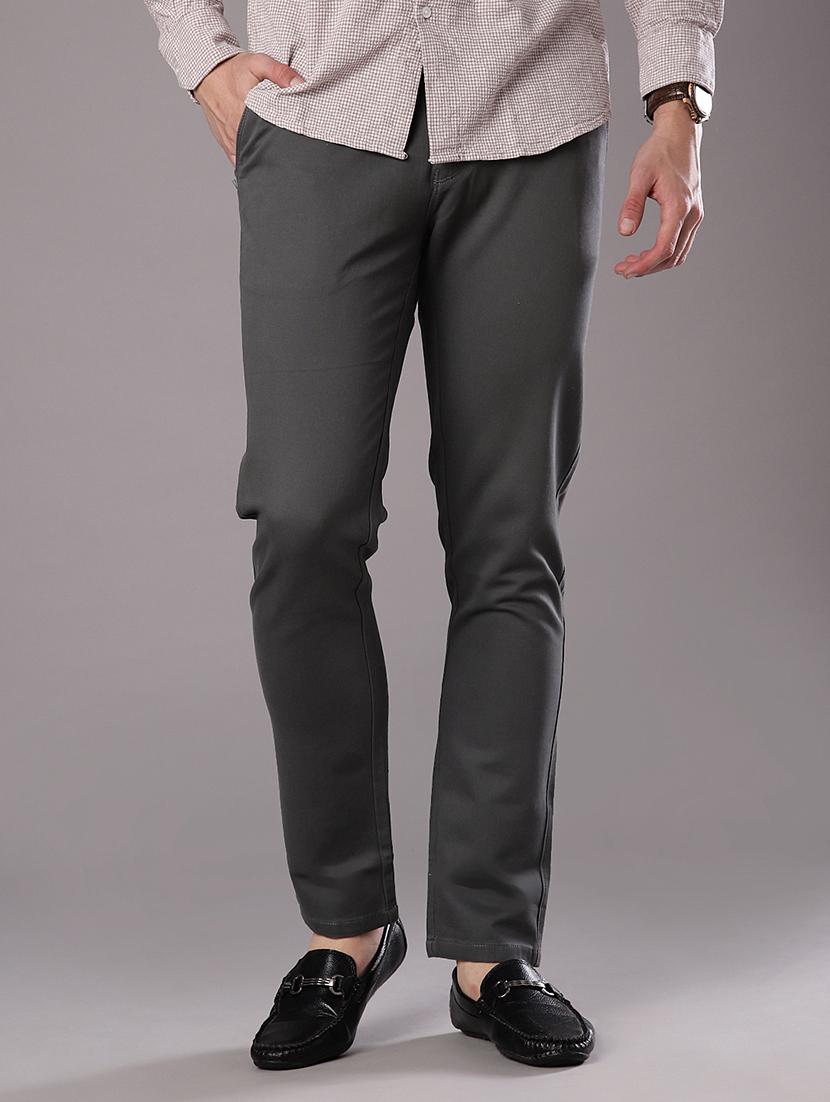men solid mid rise straight fit chinos - 21989722 - Zoom Image - 0