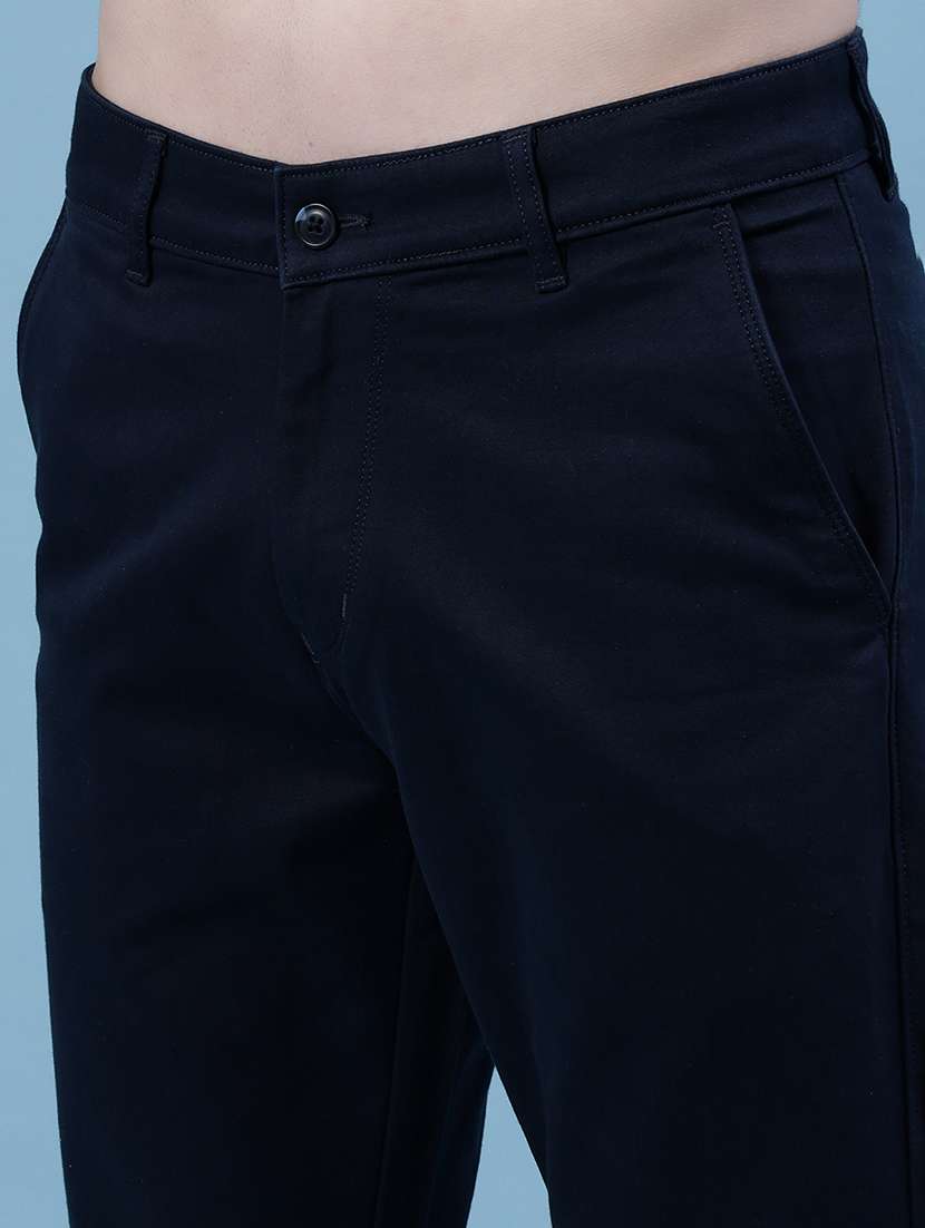 men solid mid rise straight fit chinos  - 21989725 -  Standard Image - 5