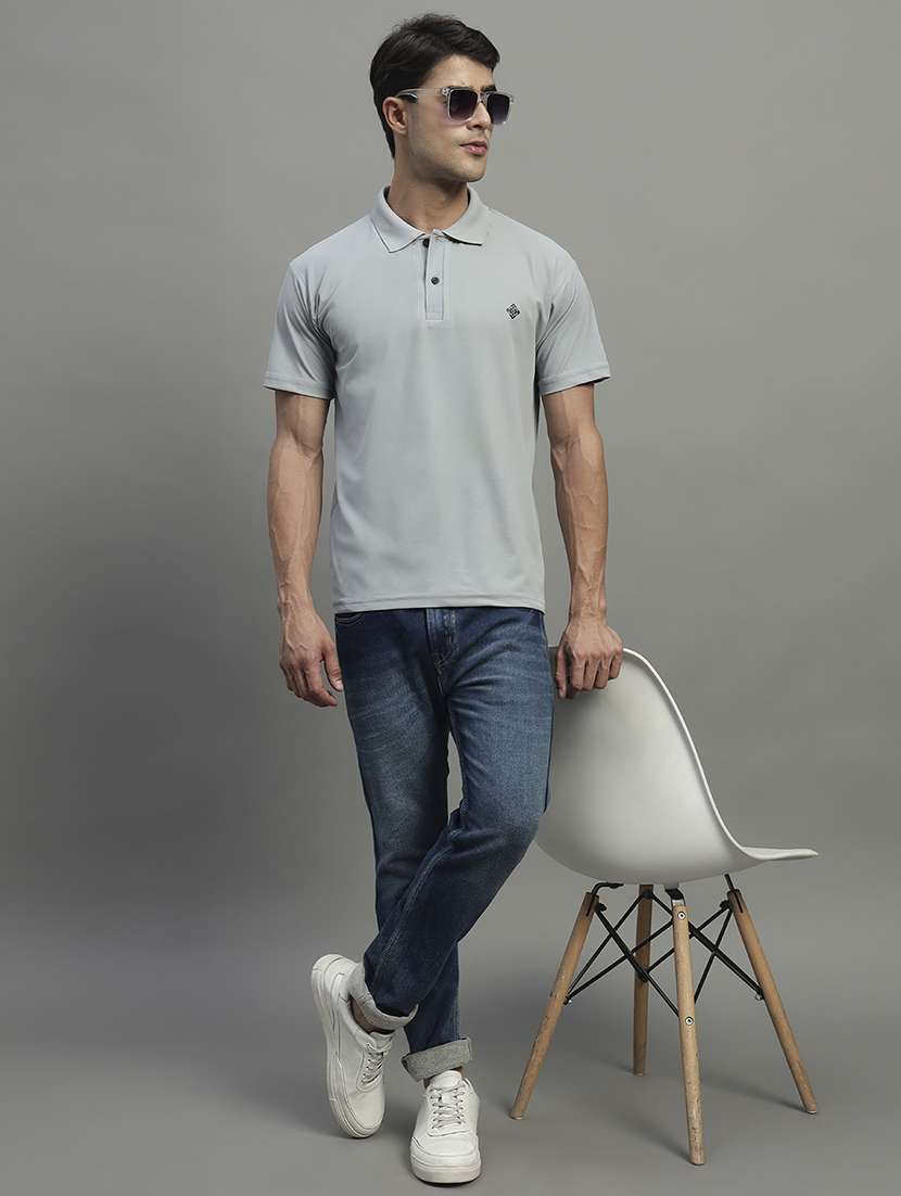 men solid short sleeve regular fit polo t-shirt - 21989833 -  Standard Image - 3