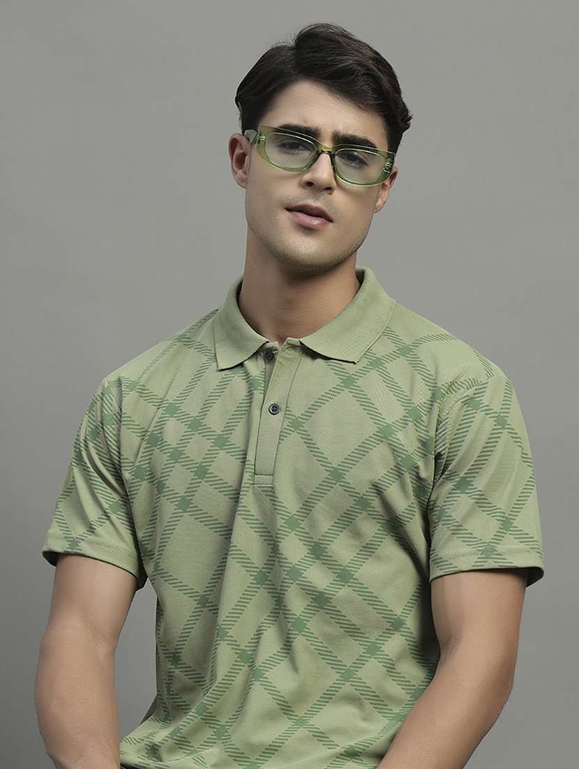 men printed short sleeve regular fit polo t-shirt