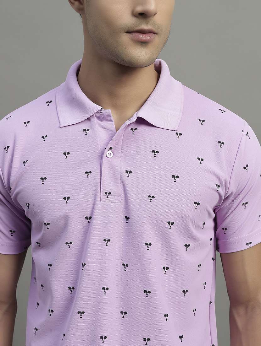 men printed short sleeve regular fit polo t-shirt - 21989843 -  Standard Image - 3
