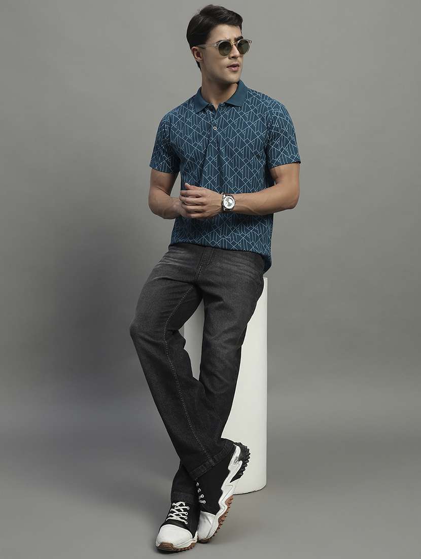 men printed short sleeve regular fit polo t-shirt - 21989849 -  Standard Image - 3