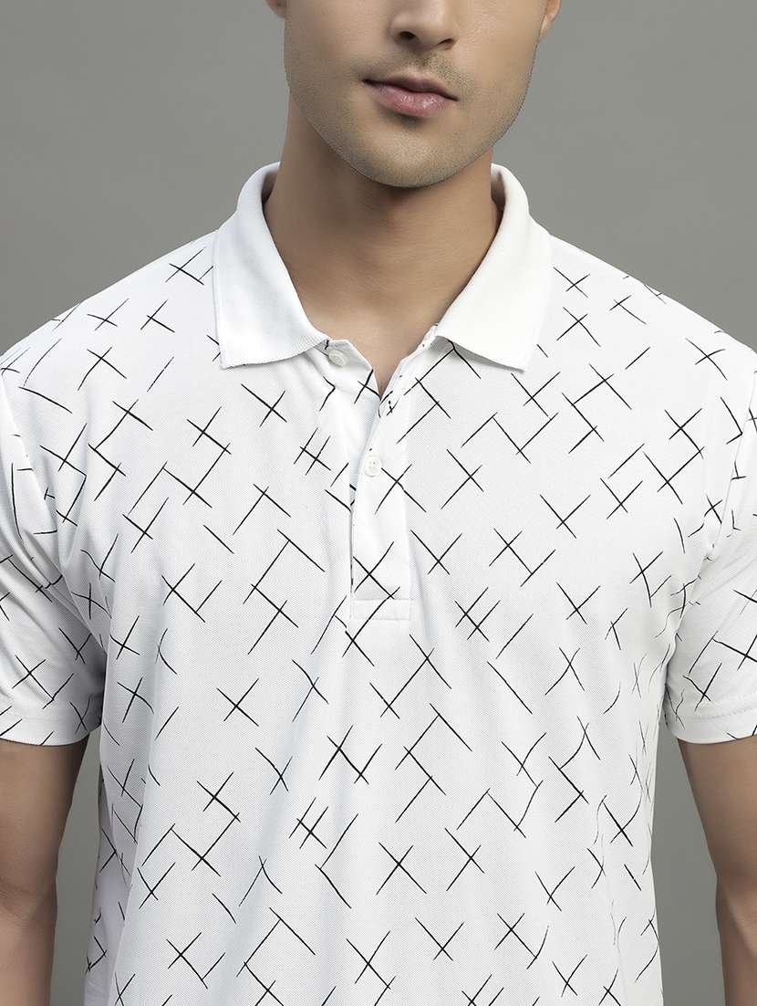 men printed short sleeve regular fit polo t-shirt - 21989853 -  Standard Image - 3