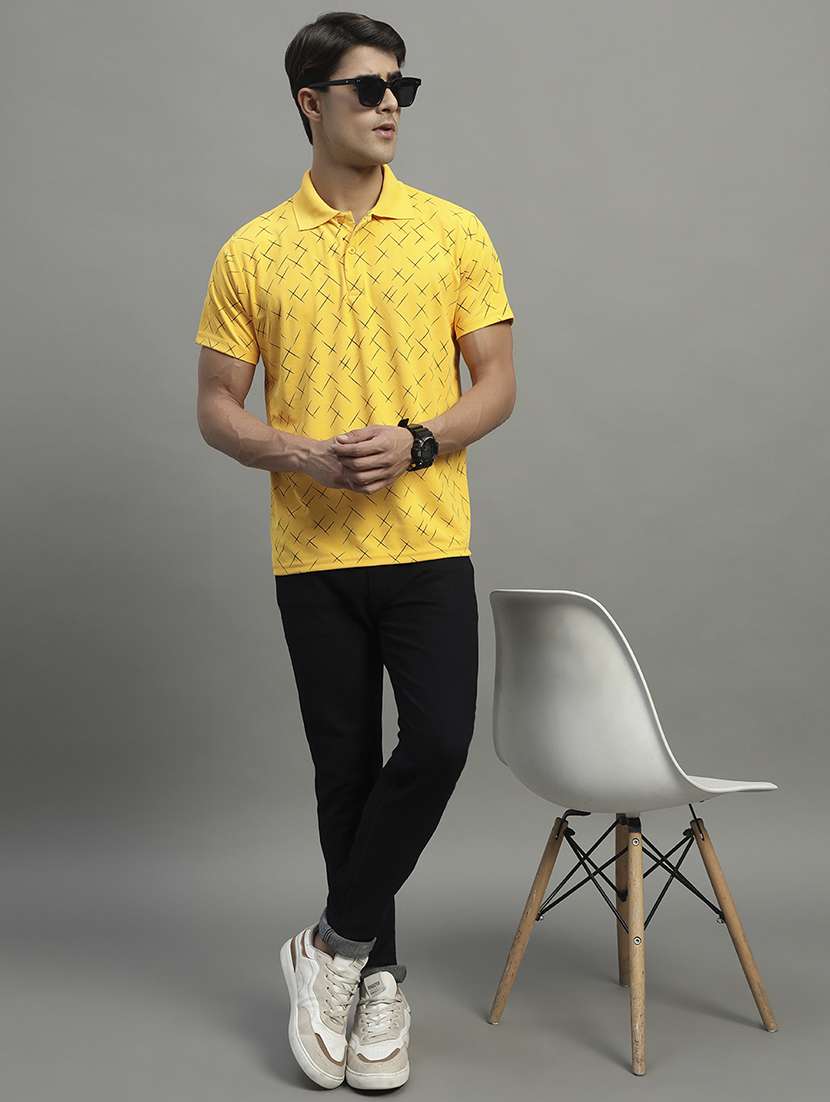 men printed short sleeve regular fit polo t-shirt - 21989854 -  Standard Image - 3