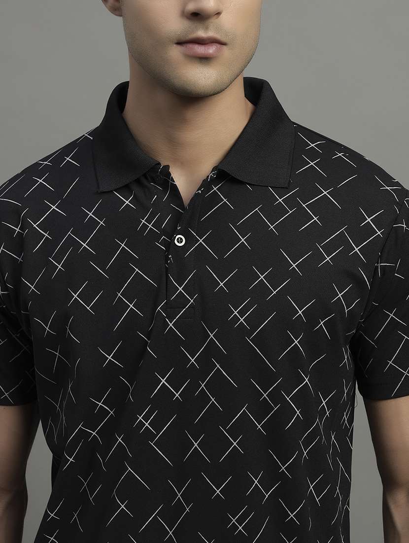 men printed short sleeve regular fit polo t-shirt - 21989855 -  Standard Image - 3