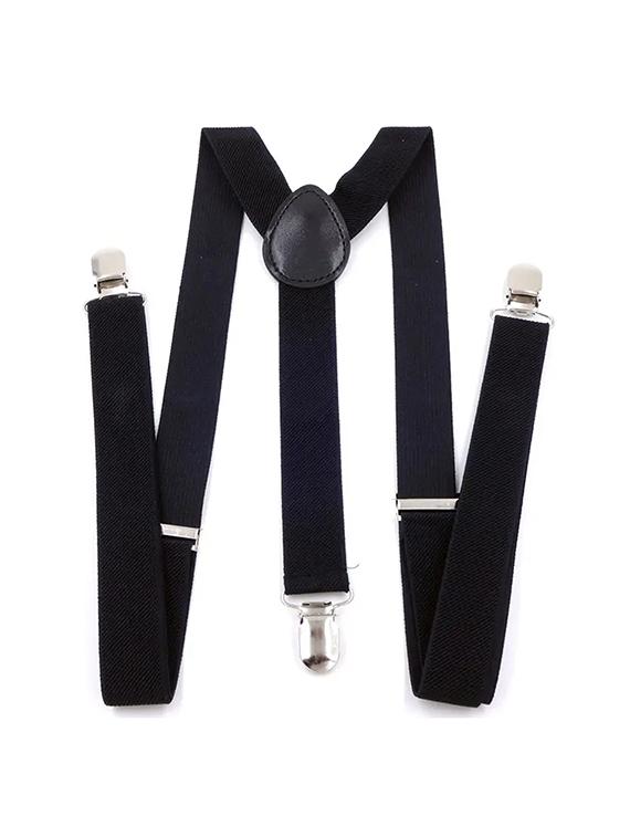 men plain black fabric suspenders - 21989923 -  Zoom Image - 0