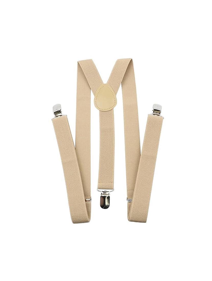 men beige plain fabric suspenders - 21989924 -  Zoom Image - 0