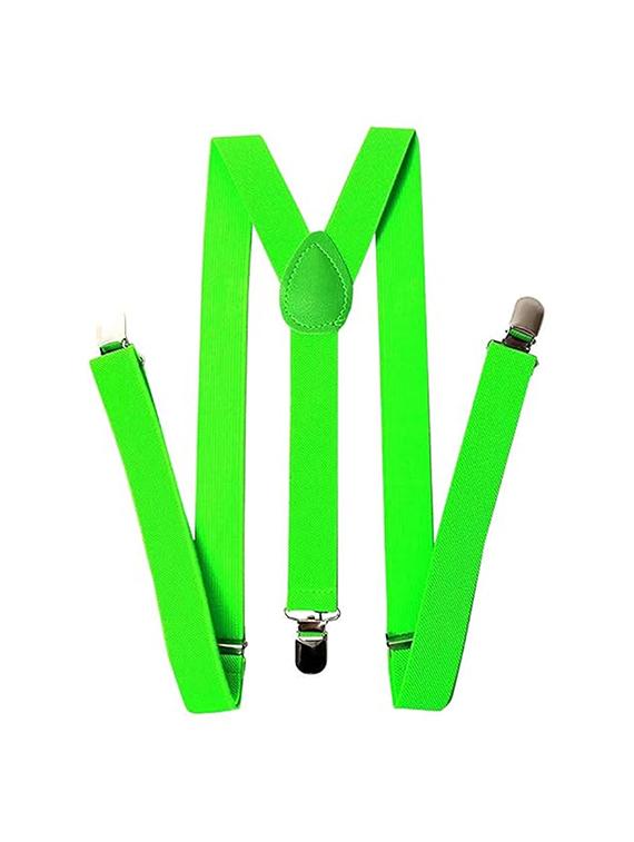 men solid plain green fabric suspenders - 21989926 -  Zoom Image - 0