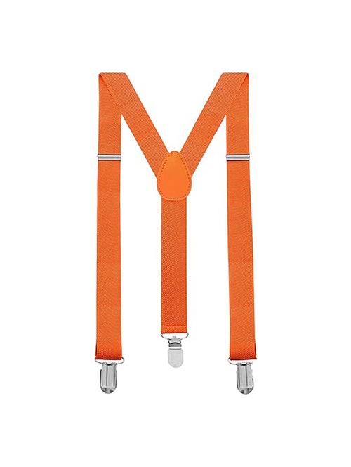 men solid plain orange fabric suspenders - 21989928 -  Standard Image - 0
