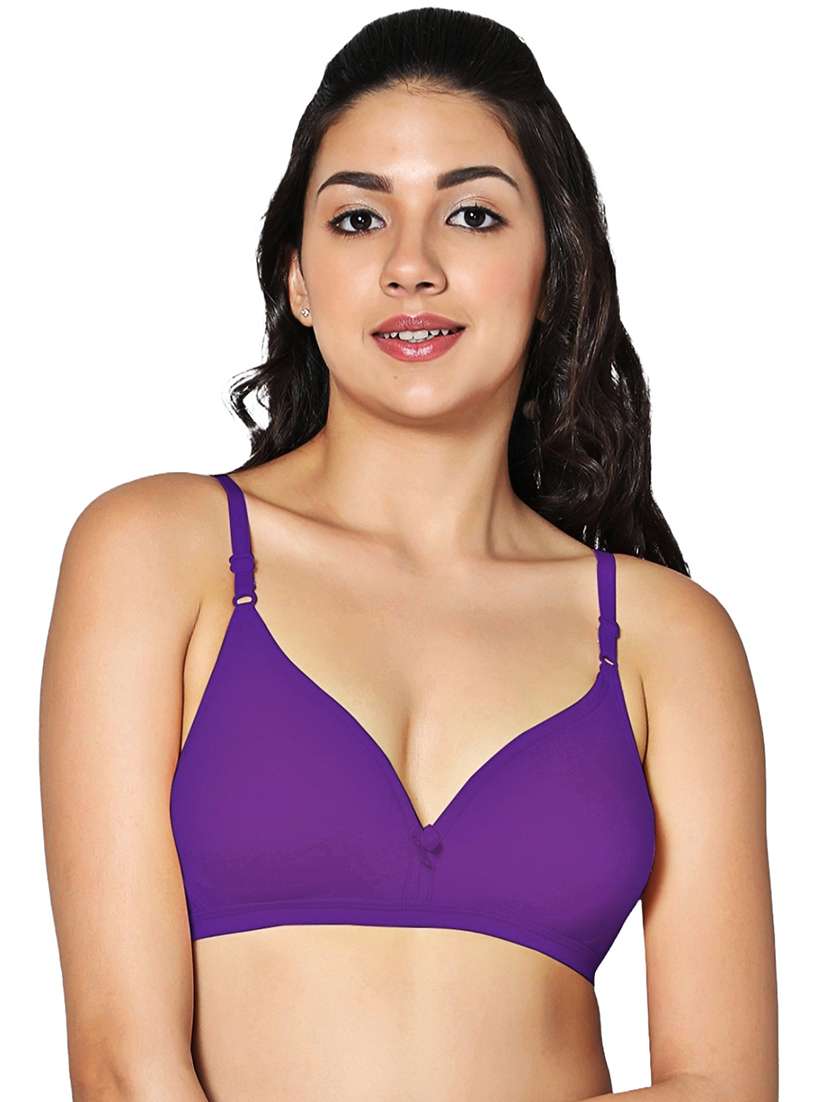 women pack of 2 solid non padded bra - 21990827 -  Standard Image - 3