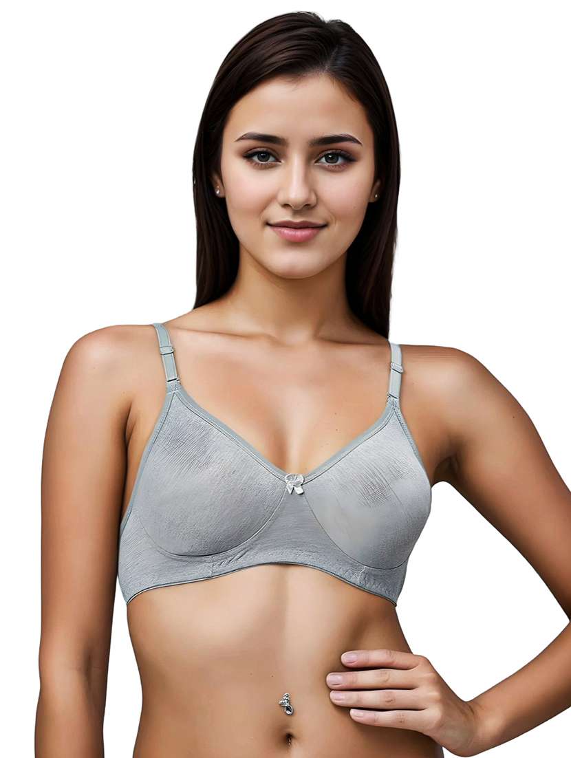 women pack of 2 solid non padded bra - 21990901 -  Standard Image - 3