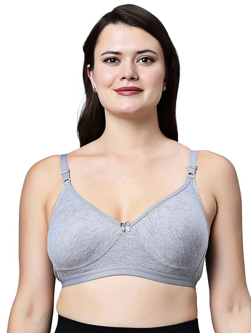 women grey non wired t-shirt bra