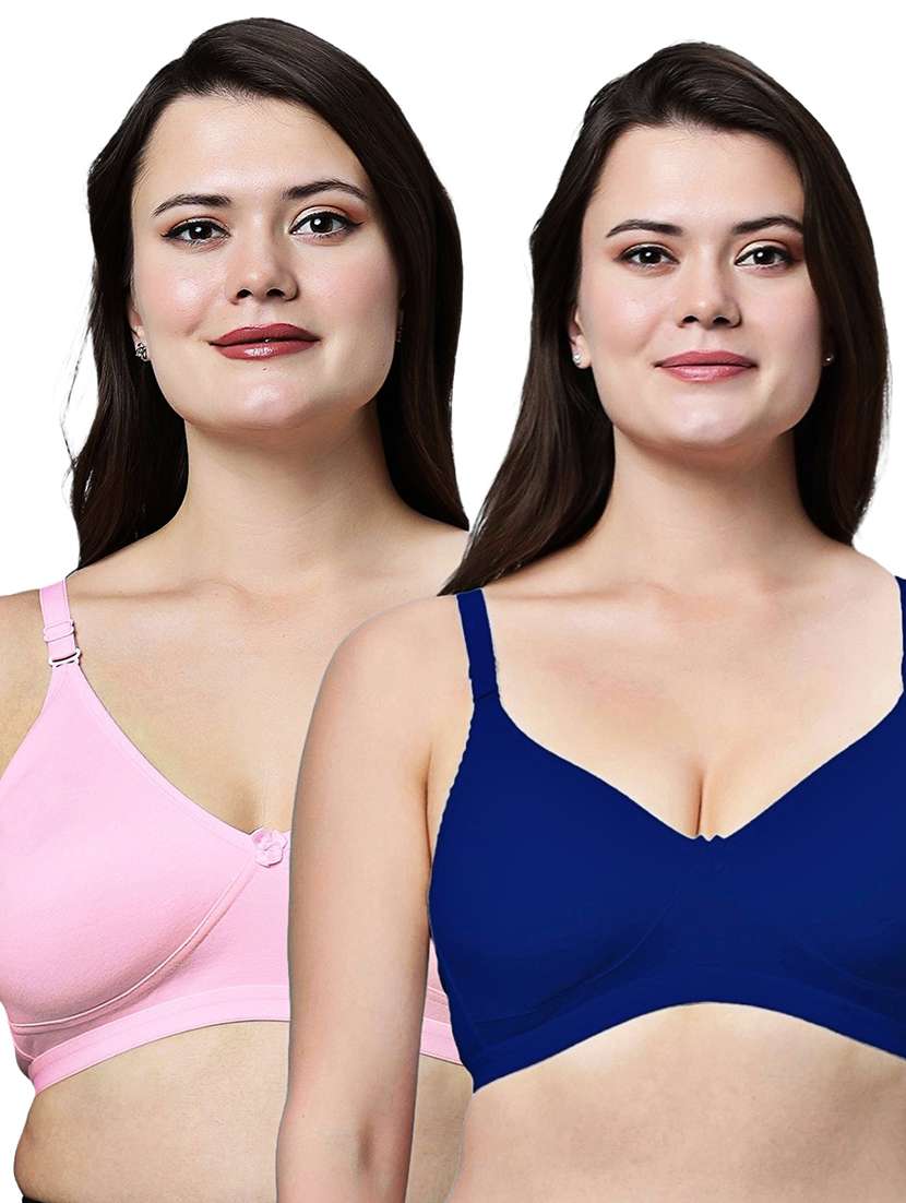 women pack of 2 solid non wired t-shirt bra