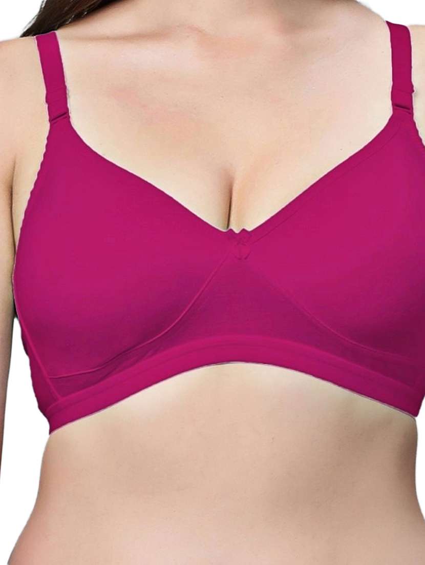 women pack of 2 solid full coverage t-shirt bra - 21991031 -  Standard Image - 3