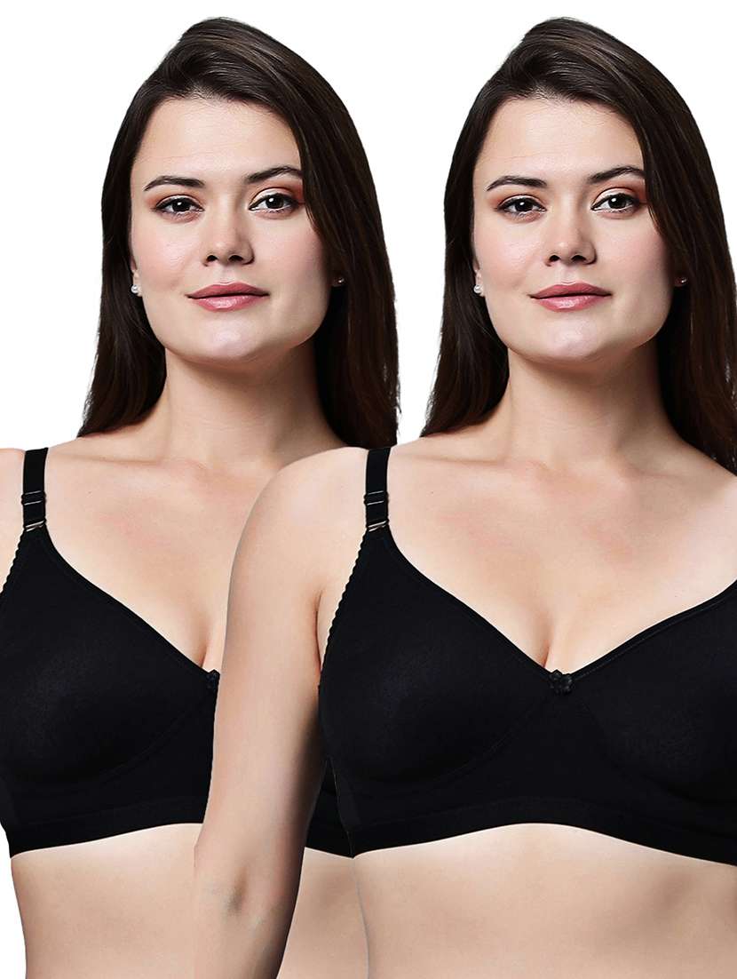 women pack of 2 solid non wired t-shirt bra