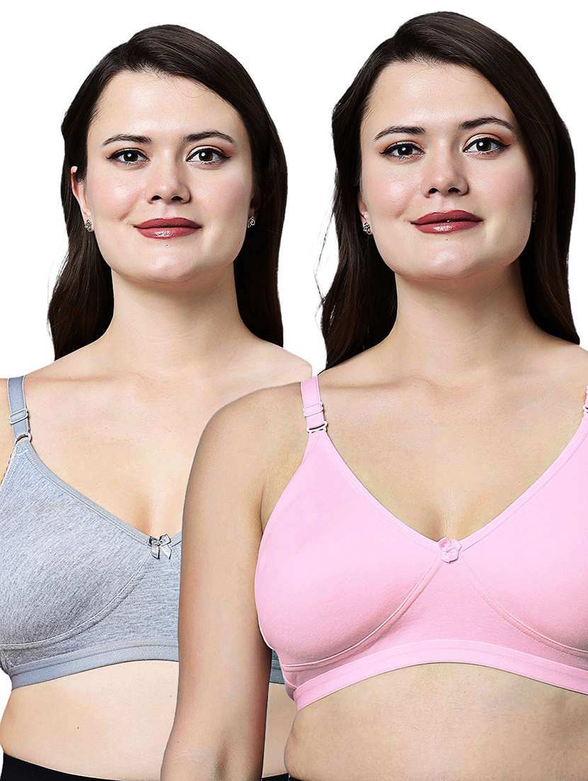 women pack of 2 solid non wired t-shirt bra
