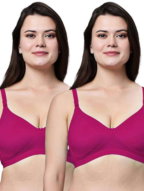 women pack of 2 solid non wired t-shirt bra - 21991051 - Standard Image - 0