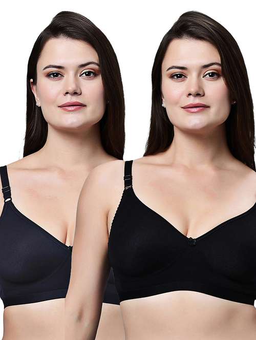 women pack of 2 solid non wired t-shirt bra - 21991056 - Standard Image - 0