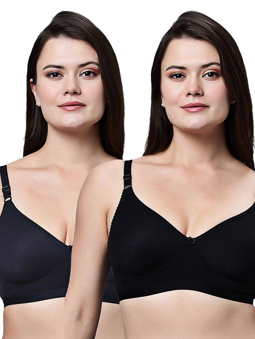 women pack of 2 solid non wired t-shirt bra - 21991056 - Zoom Image - 0