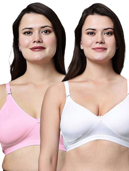 women pack of 2 solid non wired t-shirt bra - 21991064 - Standard Image - 0