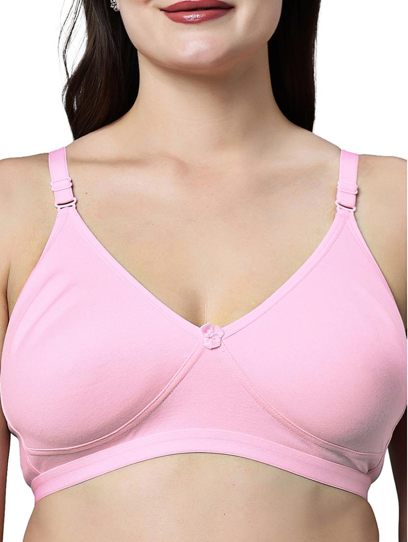 women pink non wired t-shirt bra - 21991065 - Standard Image - 3
