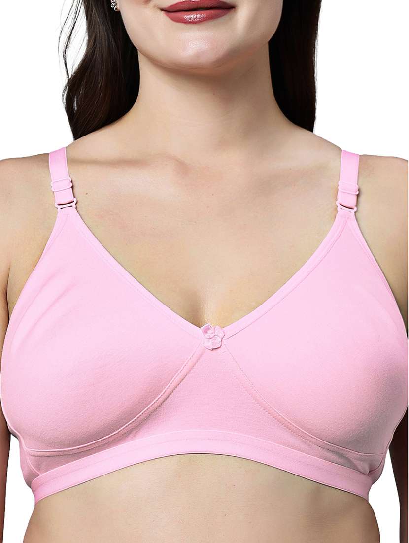 women pack of 2 solid non wired t-shirt bra - 21991070 -  Standard Image - 3
