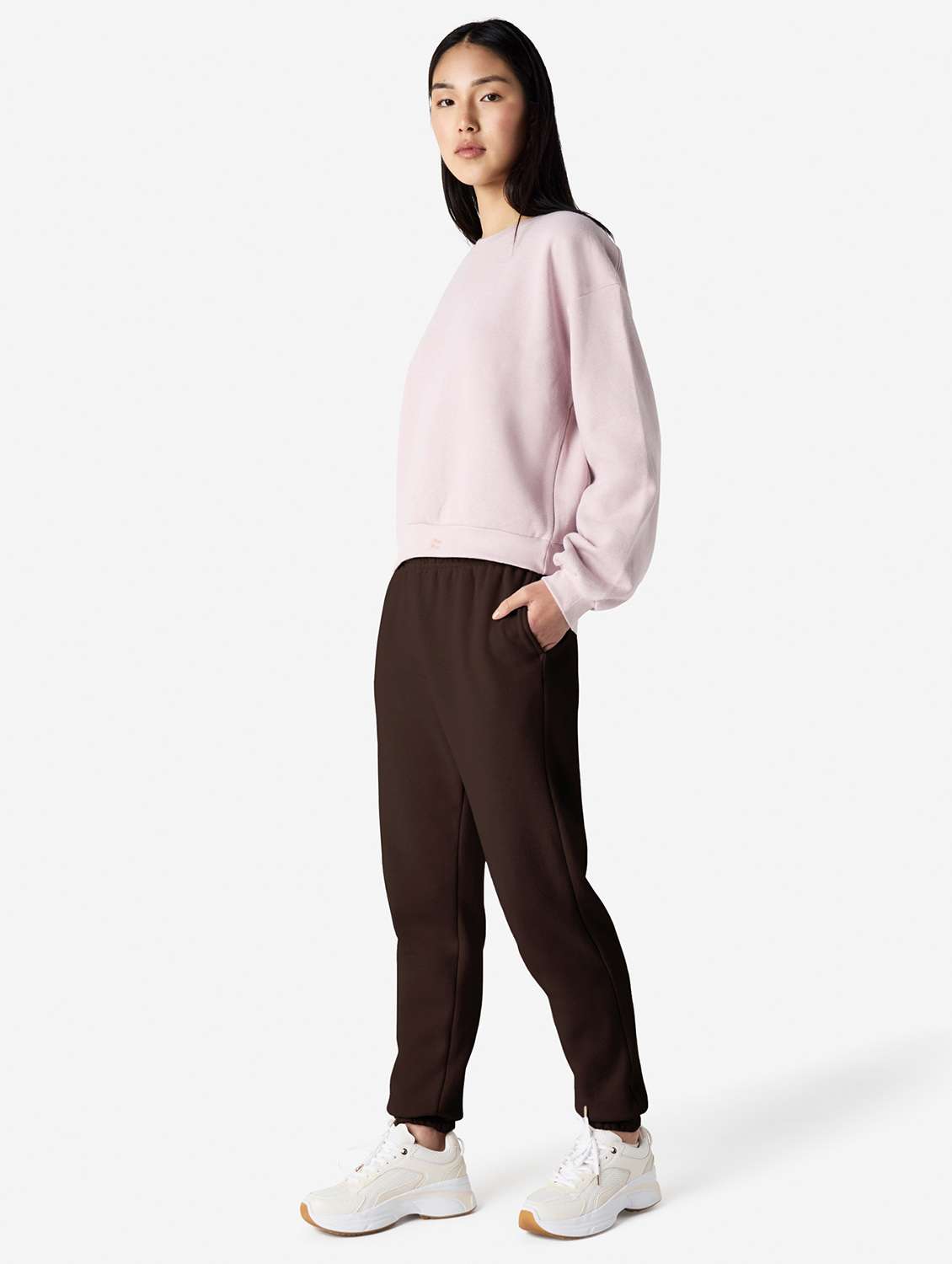 women solid mid rise relaxed fit jogger - 21991075 -  Standard Image - 3