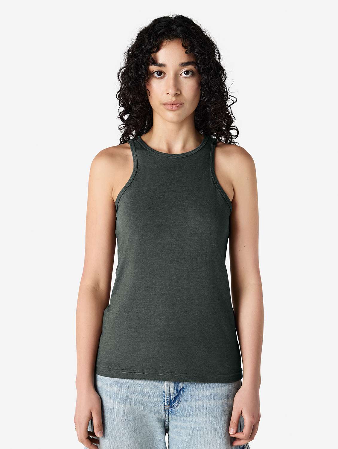 women solid sleeveless tank top
