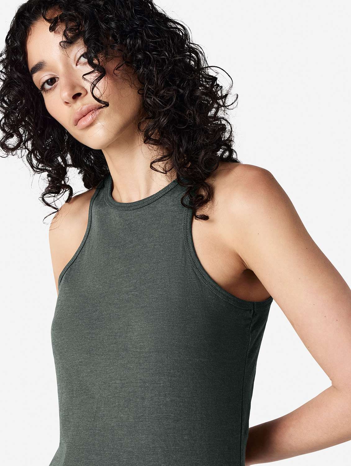 women solid sleeveless tank top - 21991076 -  Standard Image - 3
