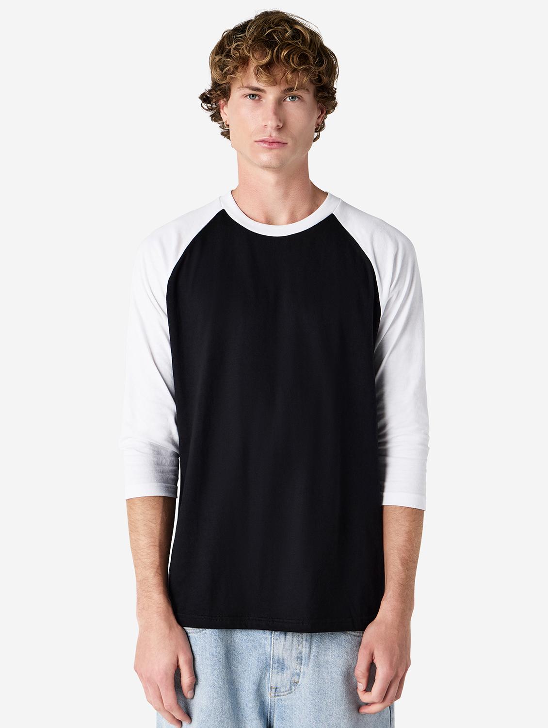 unisex color block long sleeve regular fit t-shirt - 21991176 - Zoom Image - 0
