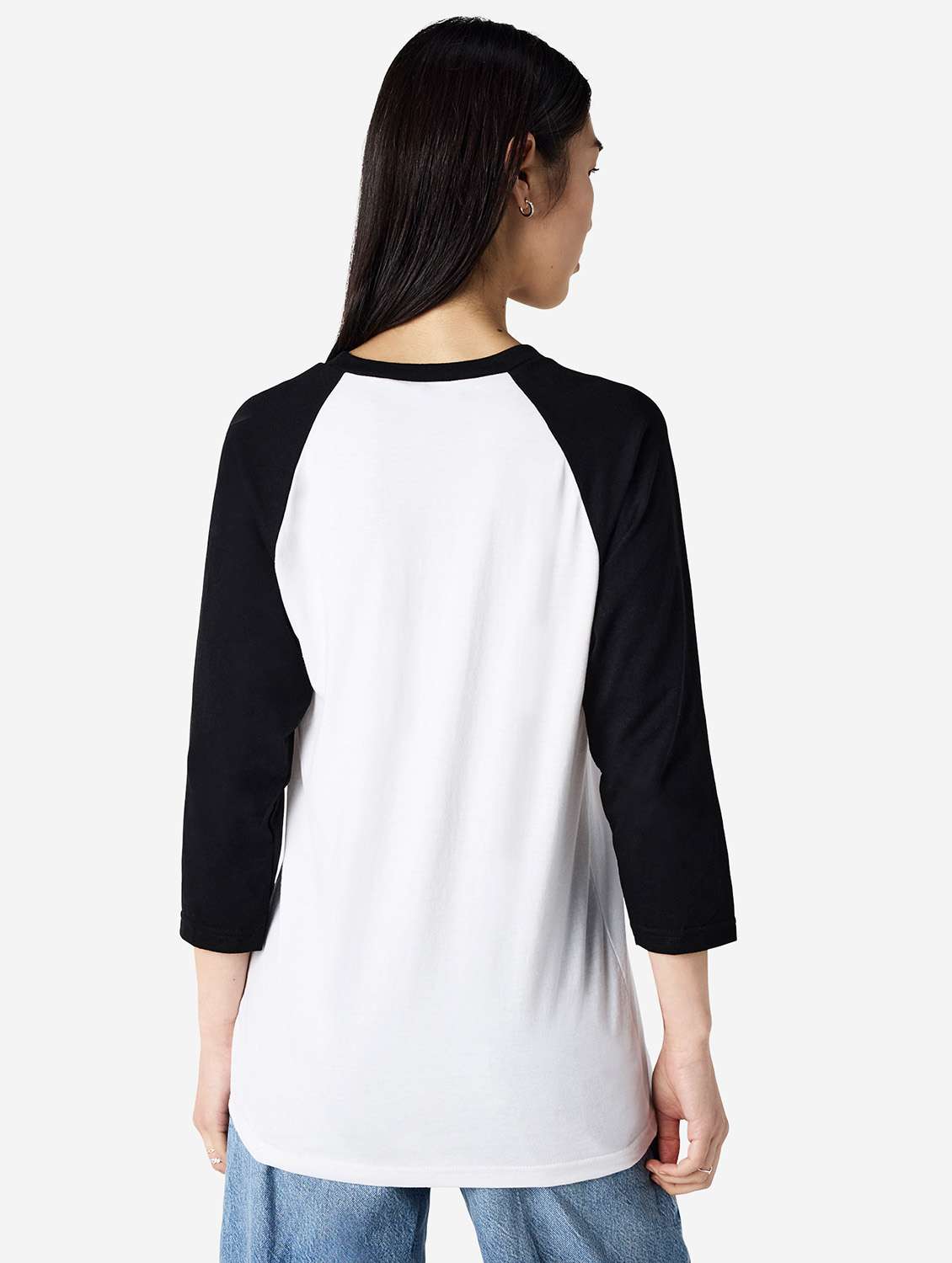 unisex color block long sleeve regular fit t-shirt - 21991177 - Standard Image - 3