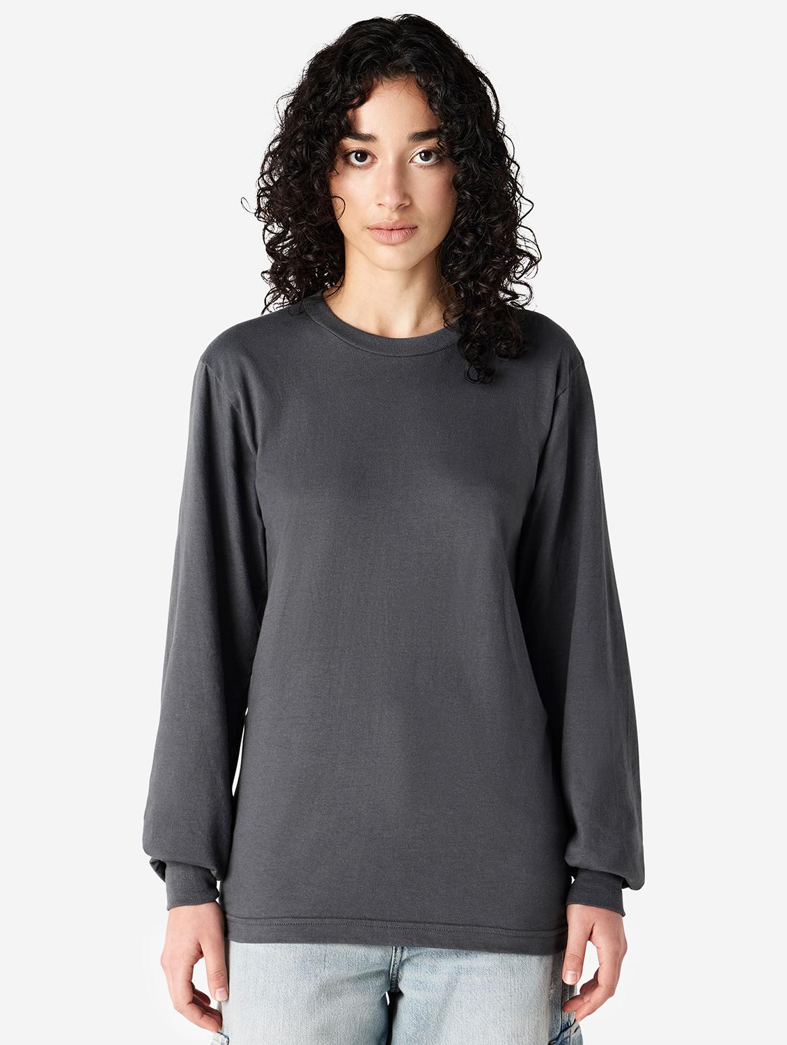 unisex solid long sleeve relaxed fit t-shirt - 21991178 - Zoom Image - 0